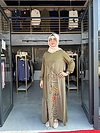 NAKIŞ İŞLEMELİ FERACE ELBİSE