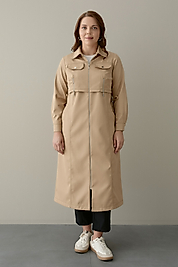 Önü Rüzgarlıklı Ve Fermuarlı Vizon Kap