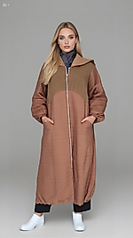 Fermuarlı Örgü Kahve Kap