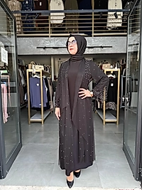 BONCUKLU ABAYA TAKIM