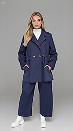 Düğme Detaylı Örme Kupra Laci Takım